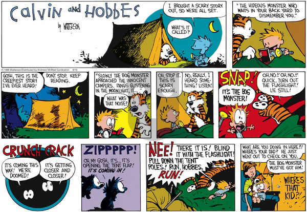 Calvin and Hobbes - Sunday August 19, 2018 Comic Strip