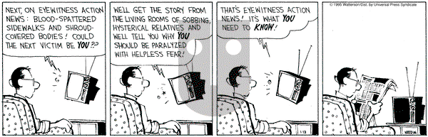 Calvin and Hobbes on Friday January 13, 1995 Comic Strip