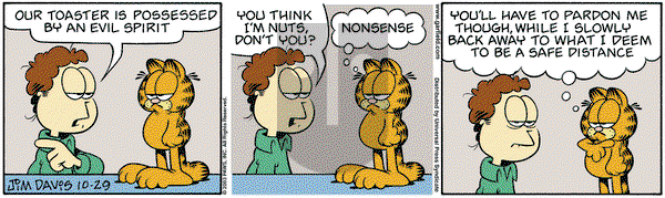 Garfield on Wednesday October 29, 2003 Comic Strip