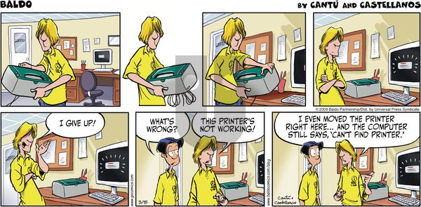 Baldo on Sunday March 15, 2009 Comic Strip