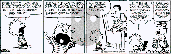 Calvin and Hobbes - Thursday September 15, 2011 Comic Strip