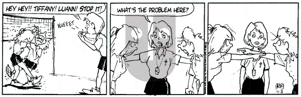 Luann on Friday November 3, 1995 Comic Strip