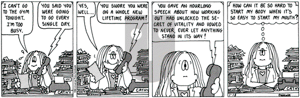 Cathy Classics on Friday January 13, 1995 Comic Strip