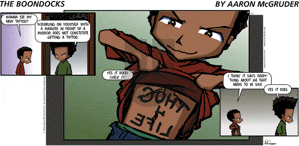 The Boondocks on Sunday April 20, 2025 Comic Strip