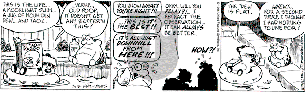 Over the Hedge on Saturday July 13, 1996 Comic Strip