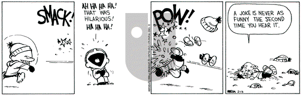 Calvin and Hobbes on Saturday February 13, 1993 Comic Strip