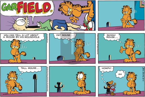 Garfield on Sunday August 4, 2002 Comic Strip