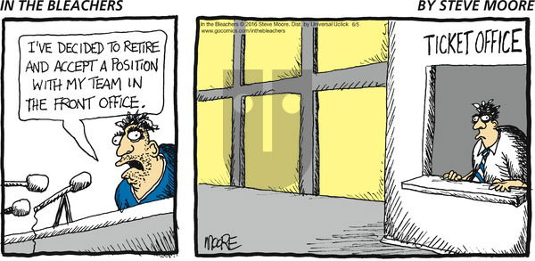 In the Bleachers on Sunday June 5, 2016 Comic Strip
