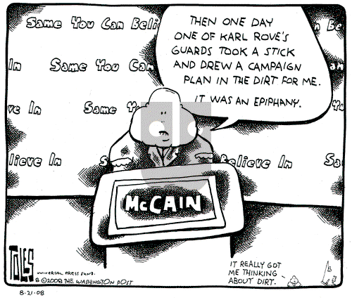 Tom Toles on Thursday August 21, 2008 Comic Strip