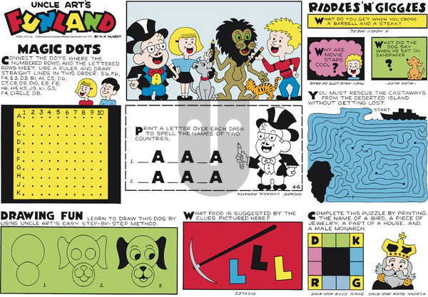 Uncle Art's Funland on Sunday April 6, 2025 Comic Strip