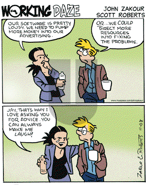 Working Daze on Saturday November 8, 2008 Comic Strip