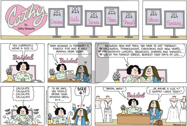 Cathy Classics on Sunday August 22, 2004 Comic Strip