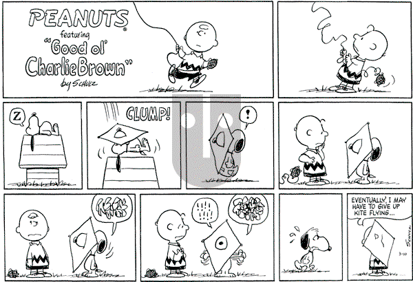 Peanuts - Sunday March 10, 1968 Comic Strip