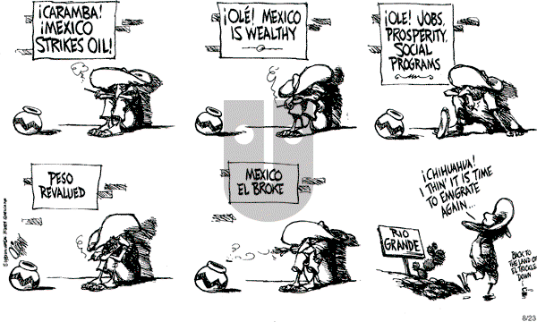 Pat Oliphant - Monday August 23, 1982 Comic Strip