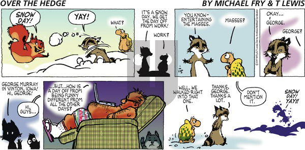 Over the Hedge on Sunday January 15, 2017 Comic Strip