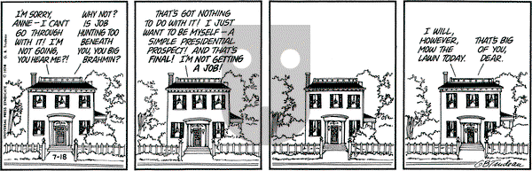 Doonesbury - Thursday July 18, 1974 Comic Strip