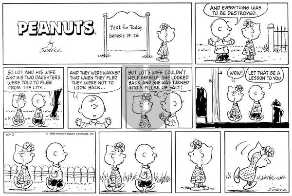 Peanuts on Sunday October 2, 1988 Comic Strip