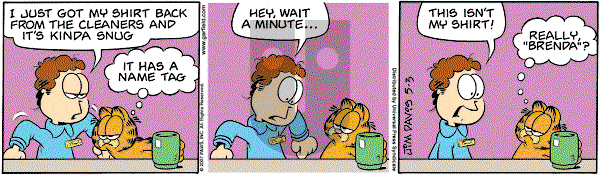 Garfield on Thursday May 3, 2007 Comic Strip