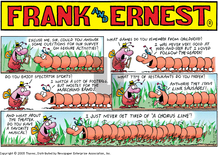 Frank and Ernest on Wednesday January 22, 2003 Comic Strip