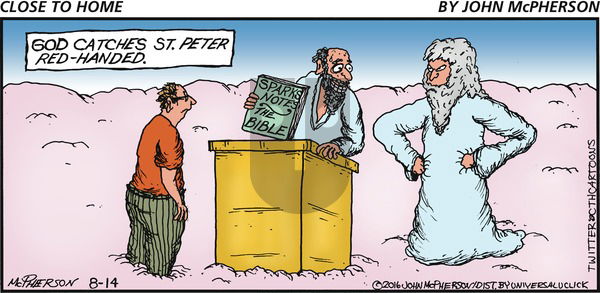 Close to Home on Sunday August 14, 2016 Comic Strip