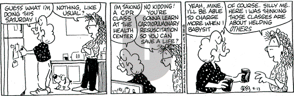 Luann on Monday April 13, 1992 Comic Strip