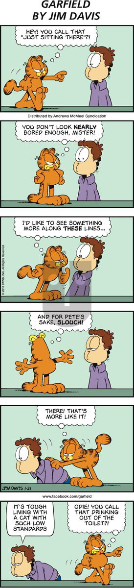 Garfield - Sunday January 21, 2018 Comic Strip