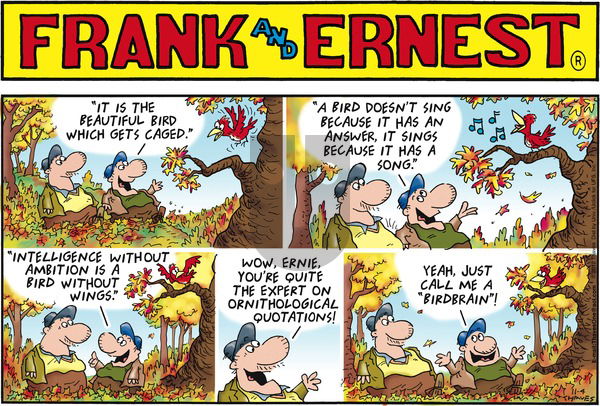 Frank and Ernest on Sunday November 4, 2012 Comic Strip