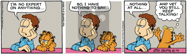 Garfield on Monday August 14, 2006 Comic Strip