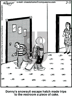 Close to Home - Tuesday February 13, 2001 Comic Strip