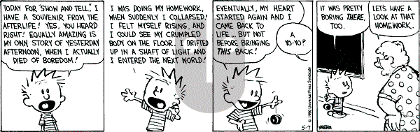 Calvin and Hobbes - Monday May 7, 1990 Comic Strip