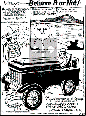 Ripley's Believe It or Not on Tuesday September 15, 1998 Comic Strip