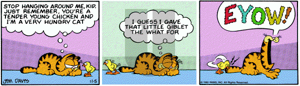 Garfield on Friday November 5, 1982 Comic Strip
