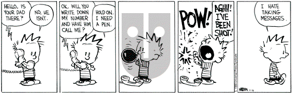Calvin and Hobbes on Monday November 12, 1990 Comic Strip