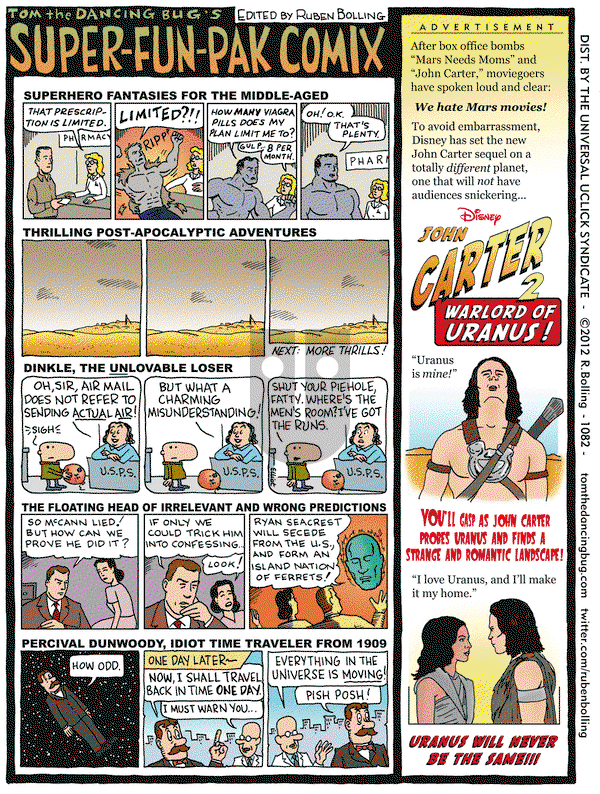 Tom the Dancing Bug on Friday April 6, 2012 Comic Strip