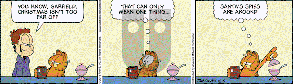 Garfield on Wednesday December 5, 2018 Comic Strip