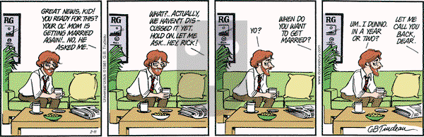 Doonesbury on Wednesday February 11, 2015 Comic Strip