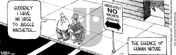 Non Sequitur on Tuesday July 31, 2001 Comic Strip
