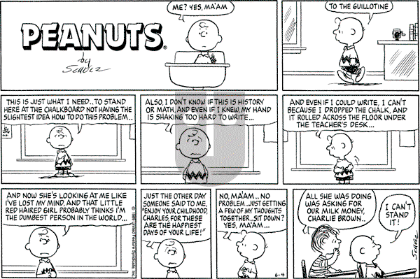 Peanuts - Sunday June 4, 1989 Comic Strip