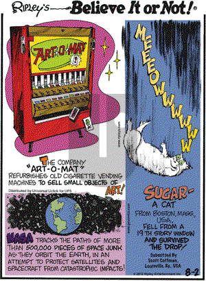 Ripley's Believe It or Not on Thursday August 2, 2012 Comic Strip
