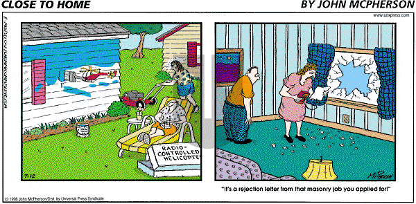 Close to Home - Sunday July 12, 1998 Comic Strip