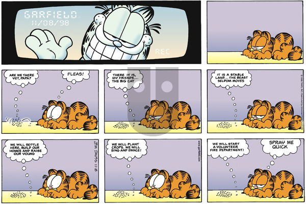 Garfield on Sunday November 8, 1998 Comic Strip
