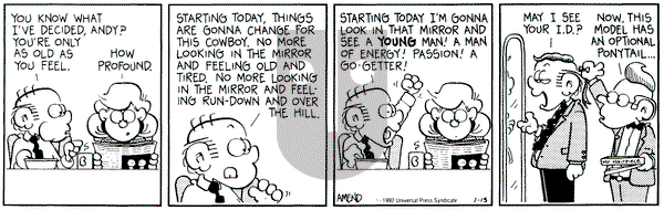 FoxTrot on Wednesday January 15, 1992 Comic Strip