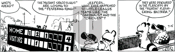 Over the Hedge on Monday July 15, 1996 Comic Strip