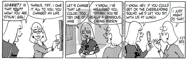 Luann on Friday April 23, 1999 Comic Strip