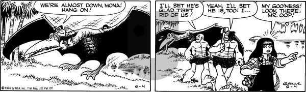 Alley Oop on Friday June 4, 1976 Comic Strip