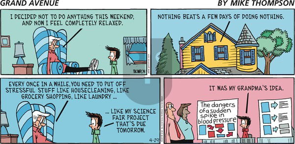 Grand Avenue on Sunday April 29, 2018 Comic Strip