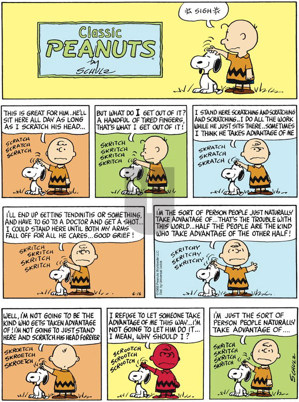 Peanuts - Sunday June 16, 2013 Comic Strip
