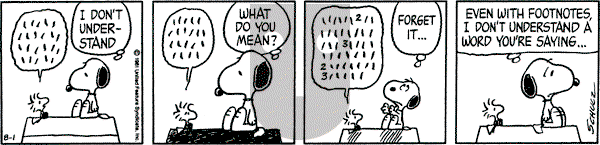 Peanuts - Saturday August 1, 1981 Comic Strip