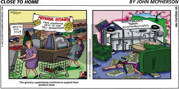 Close to Home on Sunday February 28, 1999 Comic Strip