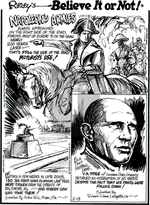 Ripley's Believe It or Not on Monday February 13, 2006 Comic Strip